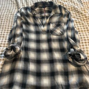 Plaid Button-Up Shirt